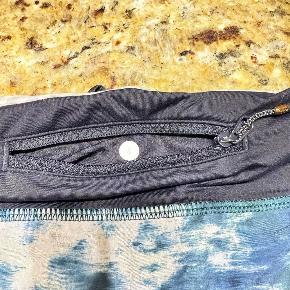 lululemon athletica Blue Tie-Dye Athletic Shorts